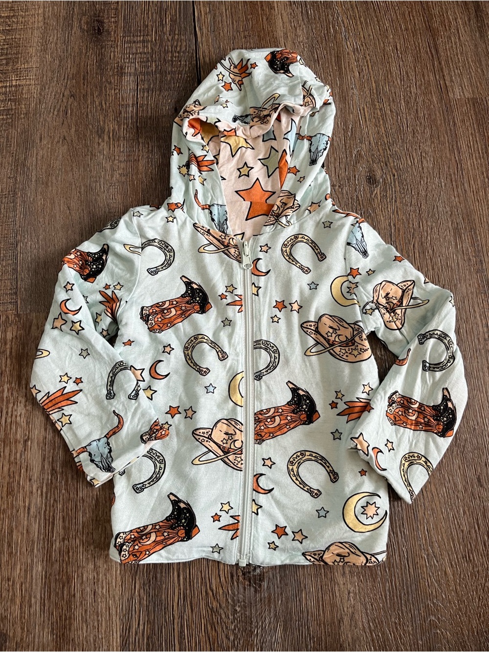 Posh Peanut Reversible Jacket - Western - Stars - Size 18 month